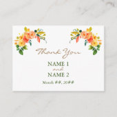 水色フローラオレンジありがとうエンクロージャカード エンクロージャーカード (正面)