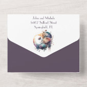 水色フローラゴシック文月ハンドスティング オールインワン招待状 (裏面)