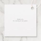 水色フローラスクリプトsweet sixteenメッセージカード フェイバータグ (裏面)