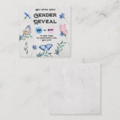 水色フローラバタフライエンクロージャカード エンクロージャーカード (正面/裏面)