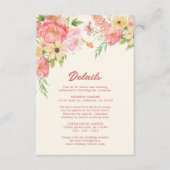 水色フローラバターイエロー結婚詳細 エンクロージャーカード (正面)