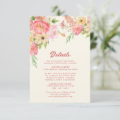 水色フローラバターイエロー結婚詳細 エンクロージャーカード (スタンド正面)