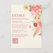 水色フローラバター結婚イエローのqrコード エンクロージャーカード (正面)