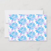 水色フローラバプテススクロスカンベビー献身 招待状 (裏面)