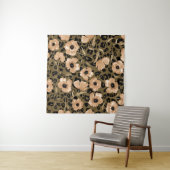 水色フローラヒョウ：エンドレスパターン タペストリー (インサイチュ)