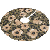 水色フローラヒョウ：エンドレスパターン ブラッシュドポリエステルツリースカート (アングル)