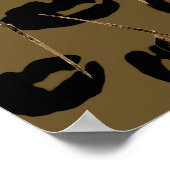 水色フローラヒョウ：エンドレスパターン ポスター (角)