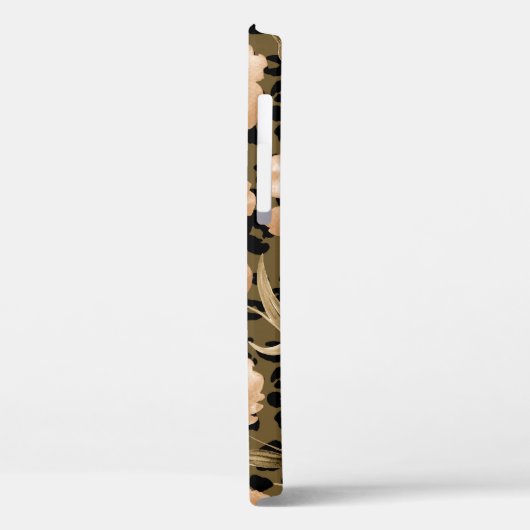 水色フローラヒョウ:エンドレスパターン Case-Mate iPhoneケース (裏面 / 左)