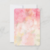 水色フローラピンクフォーマルの結婚式RSVP返信 出欠カード (裏面)