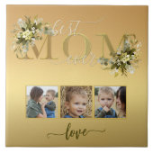 水色フローラフォトコラージュモマータイル タイル (正面)