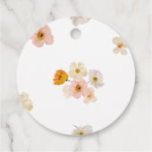 水色フローラベビーシャワーOhベビーメッセージカード フェイバータグ (裏面)