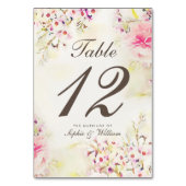 水色フローラボーホヴィンテージテーブル番号カード テーブルナンバー (裏面)