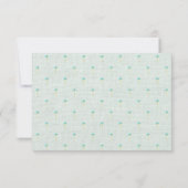 水色フローラミントイエローウェディングRSVPカード 出欠カード (裏面)