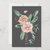 水色フローラメリークリスマスフォトカード シーズンカード (裏面)