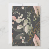 水色フローラメリークリスマスフォトカード シーズンカード (裏面)