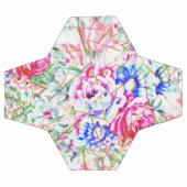 水色フローラモダンと金ゴールド三角形 サッカーボール (フラット)