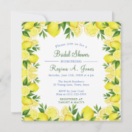 水色フローラレモンのフルーツはシームレス縁どに サンキューカード