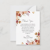 水色フローラ感謝してい秋の結婚式you photo ノートカード (正面)