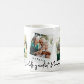 水色フローラ数々の写真世界最高の母 コーヒーマグカップ (中央)