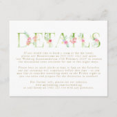 水色フローラ春の結婚式エンクロージャカード エンクロージャーカード (正面)