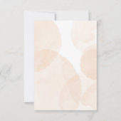 水色フローラ植物性オレンジブラウン結婚ズ 招待状 (裏面)