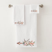 水色フローラ矢印 バスタオルセット (インサイチュ)