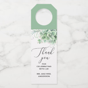 水色フローラ結婚多肉質感謝してい君 ボトルネックタグ