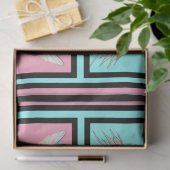 水色フローラ鳥のタイル切り離し 薄葉紙 (ギフト)