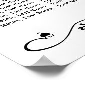 水色フローラ8台結婚の座席表 ポスター (角)