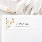 水色フローラ,モダンエレガント,トレンディーかわいい ラベル (インサイチュ)