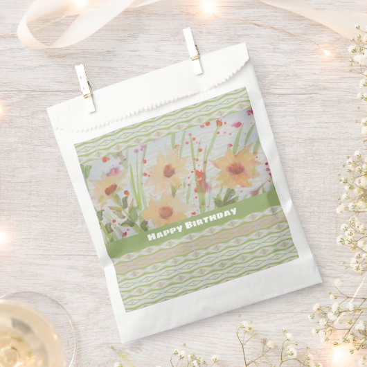 水色フローラ（緑） フェイバーバッグ (クリップ留めされた状態)