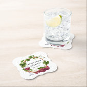 水色ブドウつる植物リース名ワインセラー ペーパーコースター (インサイチュ)