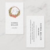 水色ブドウリースモノグラムワイン 名刺 (正面/裏面)