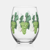 水色ブドウ白ワイン ステムなしワイングラス (左)