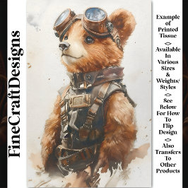 水色ブラウンベアCubエクスプローラーCE1デコページ 薄葉紙