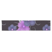 水色ブラックパープルフローラ ショートテーブルランナー (横)