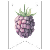 水色ブラックベリー1st誕生日パーティー バンティングフラッグ (第1の旗)