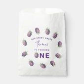 水色ブラックベリー1st誕生日パーティー フェイバーバッグ (正面)