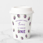 水色ブラックベリー1st誕生日パーティー 紙コップ (裏面)