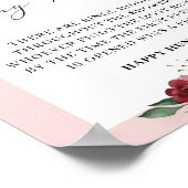 水色ブルゴーニュフローラリングや輪ハンターゲームサイン ポスター (角)