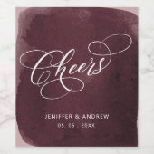 水色ブルゴーニュ洗浄応援結婚ズ ワインラベル (シングルラベル)