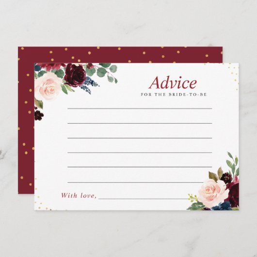 水色ブルゴーニュ海軍フローラアドバイスカード アドバイスカード (正面/裏面)