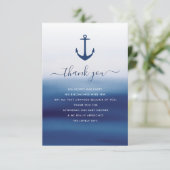 水色ブルーいかりベビーシャワーサンキューカード サンキューカード (スタンド正面)