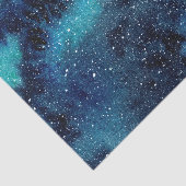 水色ブルーとターコイズ銀河系（星） 薄葉紙 (詳細)
