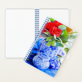 水色ブルーと白チノワセリージンジャージャー ノートブック (内側)