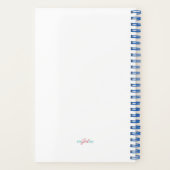 水色ブルーと白チノワセリージンジャージャー ノートブック (裏面)