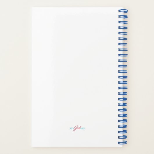 水色ブルーと白チノワセリージンジャージャー ノートブック (裏面)
