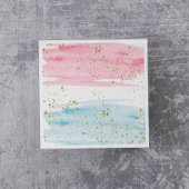 水色ブルーまたはピンクの性別の表示パーティー スタンダードカクテルナプキン