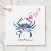 水色ブルーカニバレンタインデー フェイバータグ (正面)