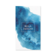 水色ブルークリーンエレガントビジネスカード